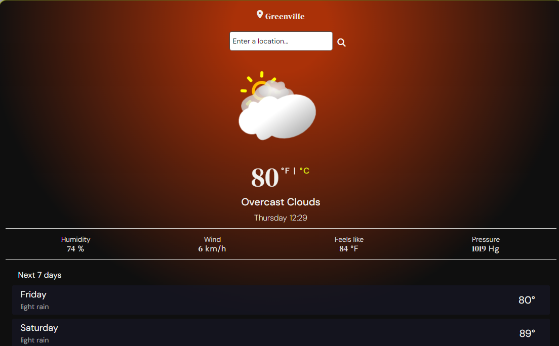 React Weather App